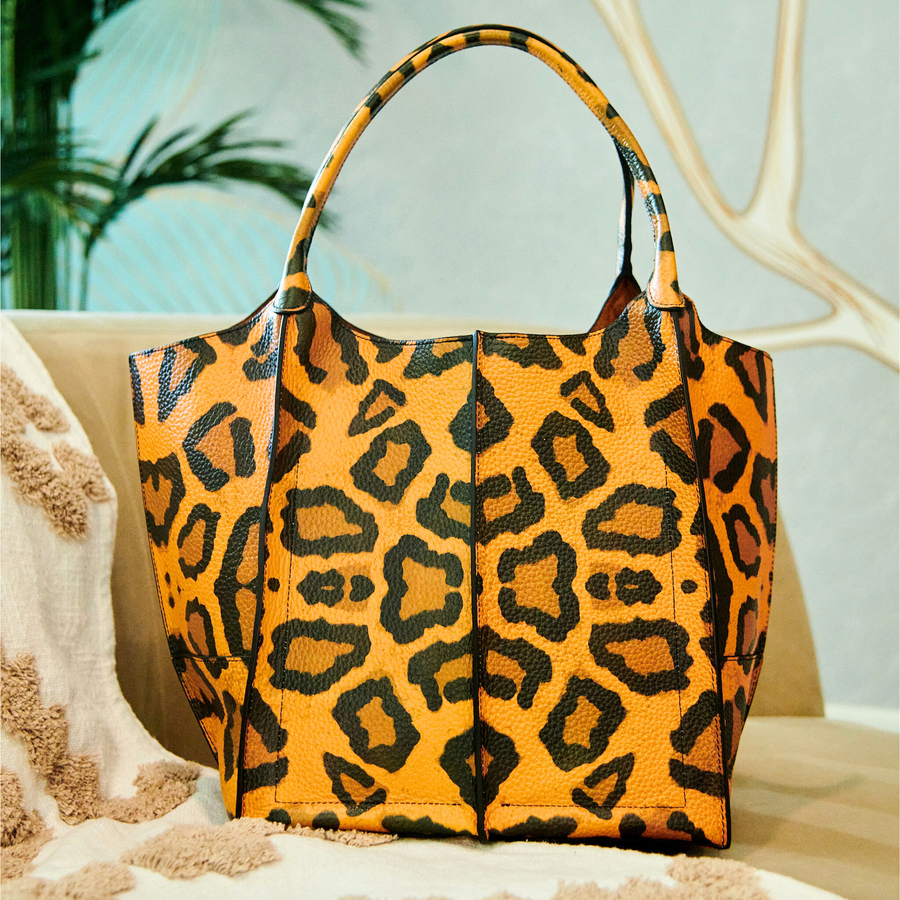 Ava Everything Large Tote - Leopard