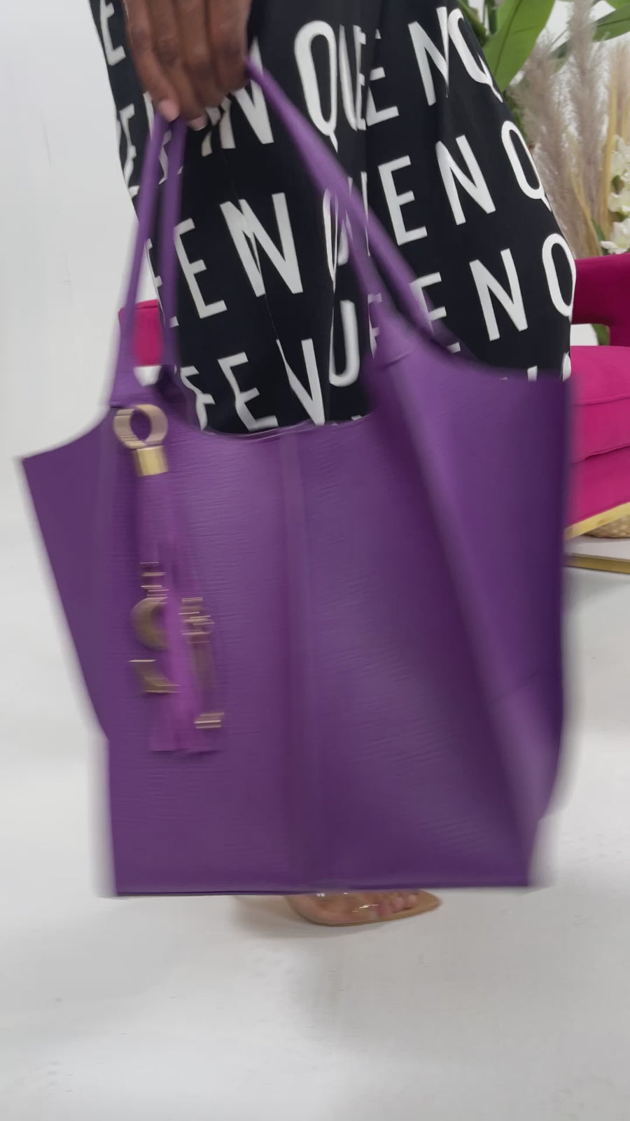 Ava Everything Large Tote - Grape