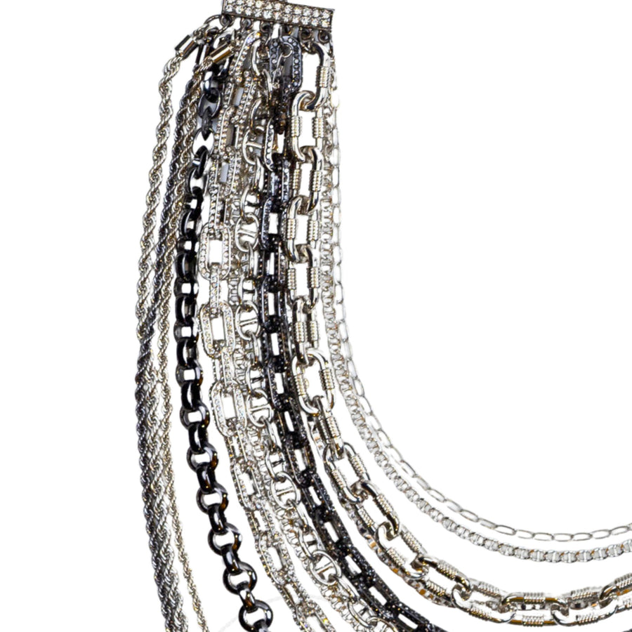 Amena Chain Necklace - Silver (Pre Order Ships Out: July 2023) - Sassy Jones