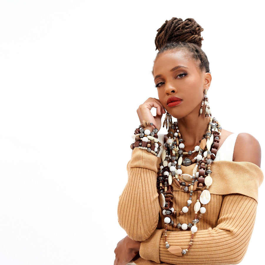 Caliope Cascading Chain (Removable Strands)- Natural - Sassy Jones