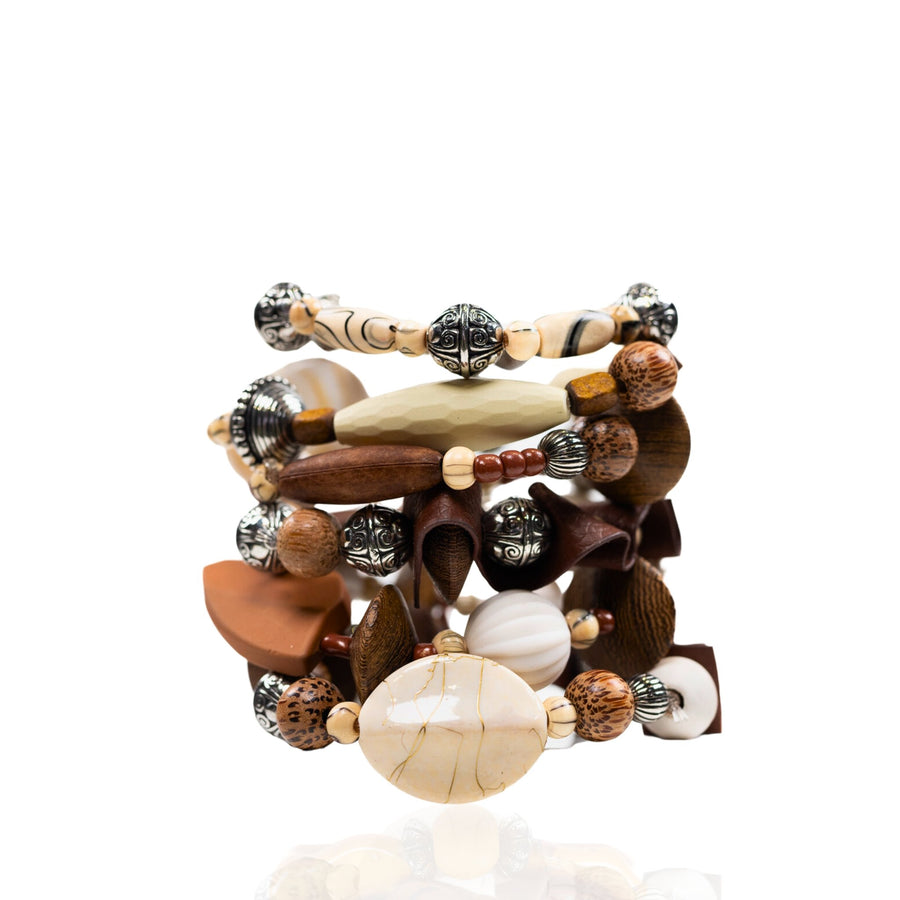 Caliope Stretch Bracelet Stack - Driftwood (Pre Order Ships Out: July 2023) - Sassy Jones