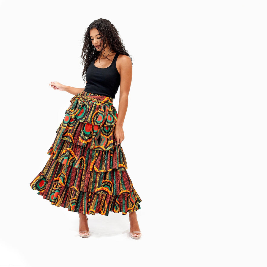 The Tabbie Skirt - Afrique - Sassy Jones